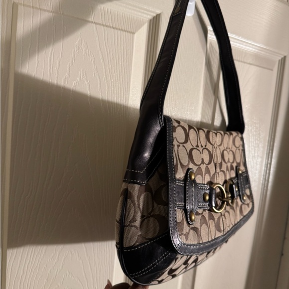 [Coach]  Signature Black & Brown Bag - Picture 12 of 14